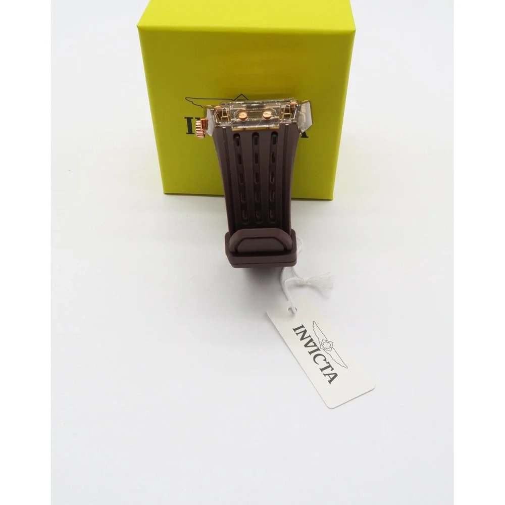 Invicta S1 Rally Men's 42mm Brown Allogrip Silicone Chronograph Watch New in Box